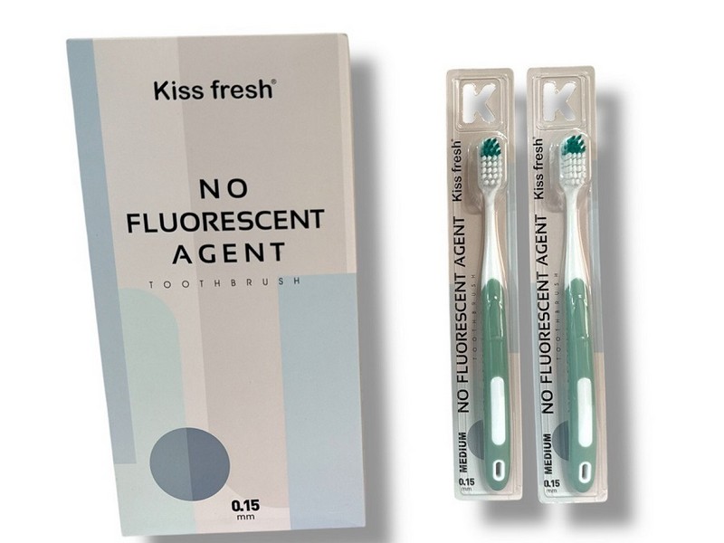 Зубна щітка доросла з нейлону. середньої жорсткості, 6кол. 12шт кор. №К19-405 (288) (шт.)