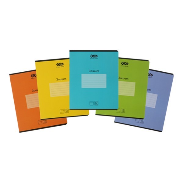 Зошит учнівський шкільний MONOCHROME, 12арк., лінія, асорті, KIDS LINE ZB25.1750L (шт.)