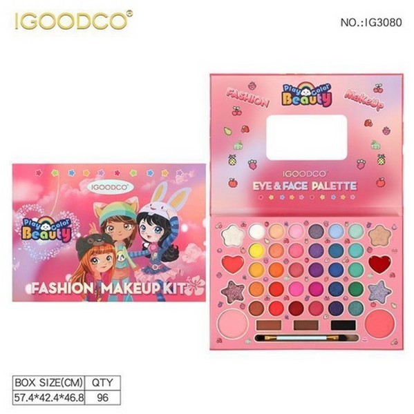 Косметика арт. IG3080 (96шт/8)   палетка тіней, аксес короб. 15*20*2см (шт.)