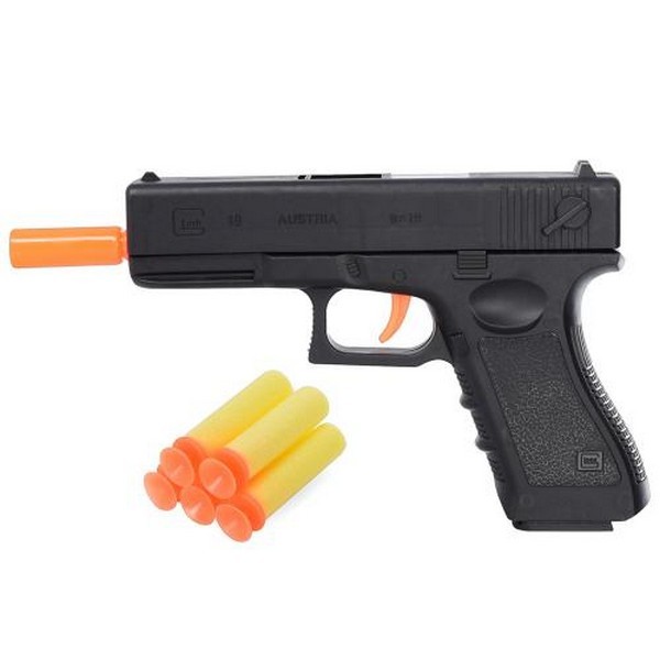 Пістолет 781-1 (288шт) 18см, м'які кулі-присоски 5шт, в пакеті, 15-11-2,5см (шт.)