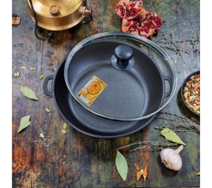 Т1011С3 Жаровня чавунна 20*4см зі скляною кришкою Т1011С3 (шт.)