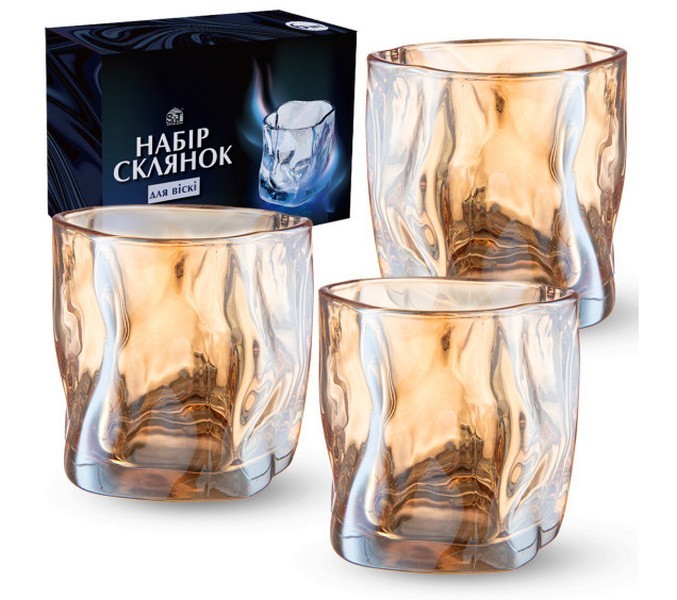 768-18 Набір склянок для віскі, 6 шт бурштин 260мл 768-18 (шт.)