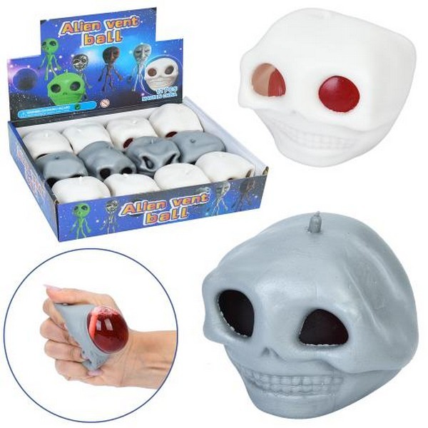 Іграшка MS 4391 (144шт) череп, 7см, антистрес, водяний, у пакеті, 12шт(2 кольори) в дисплеї, 26-6-20 (шт.)