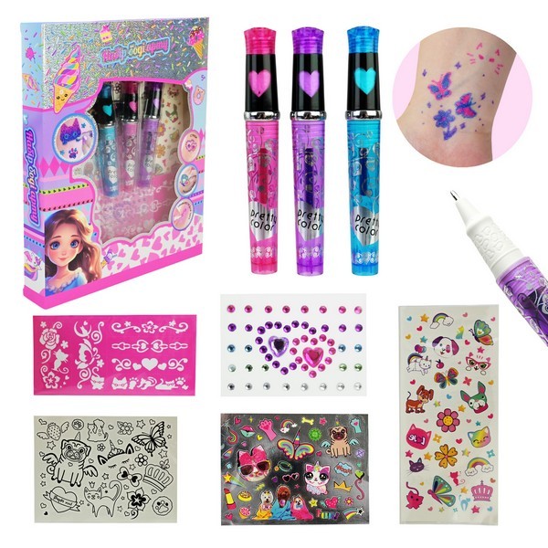 Іграшковий набір косметики арт. UKR2406 (24шт)    укр. паковка, набір наліпок, тату -трафарет для ті (шт.)