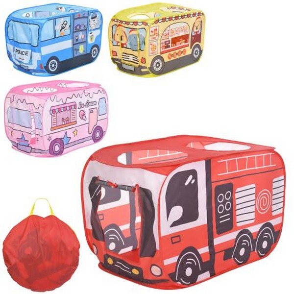 Намет MR 1483 (12шт) машина, 110-69-в70см, криша-2 отвори, вхід-накидка, 4види, у сумці, 43-43-5см (шт.)