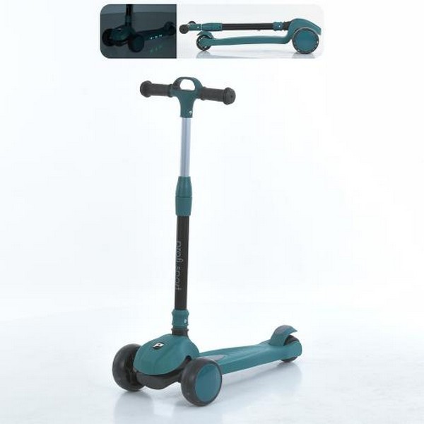 Самокат JR3-138-M (1шт) метал+пластик, 3колеса, 2колеса120мм світло,заднє 75мм світло, музика,світло (шт.)