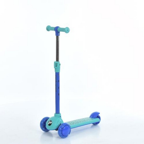 Самокат JR3-139-BL (1шт) метал+пластик, 3колеса, 2колеса110мм світло,заднє 85мм світло, кермо(4полож (шт.)