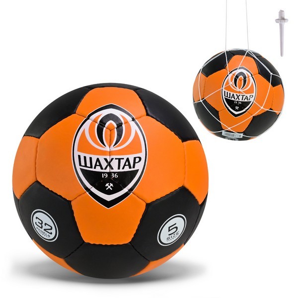 Іграшка м'яч футбольний арт. FP091  ШАХТАР №5, PU 420 грам, 32 панелі,Пакістан,сітка+голка в комплек (шт.)