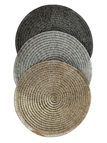 Підставка-серветка  під столові прилади кругла 38см 10шт в уп. 5кольор.№38-2-5/2831 (300) (шт.)