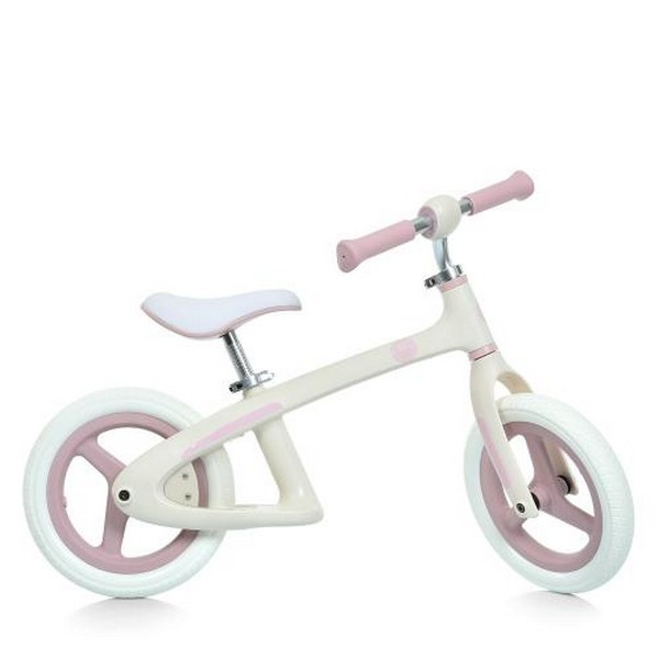 Біговел дитячий 12 д. MBB 1043-3 (1шт) 2 кол PU,нейлон.рама, біло-рожевий (шт.)