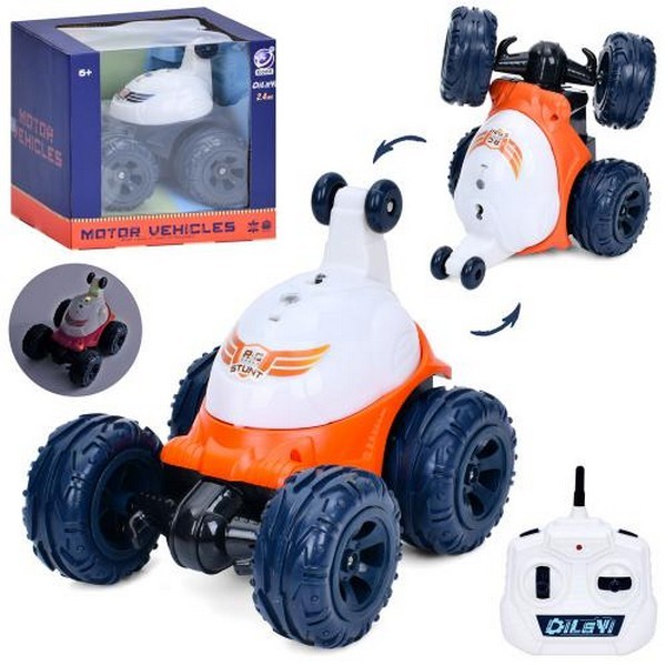 Машинка 986P (12шт) р/к2,4G, 18см, трюкова, пара/дим, світло, гумові колеса, 2 кольори, на бат-ці, в (шт.)