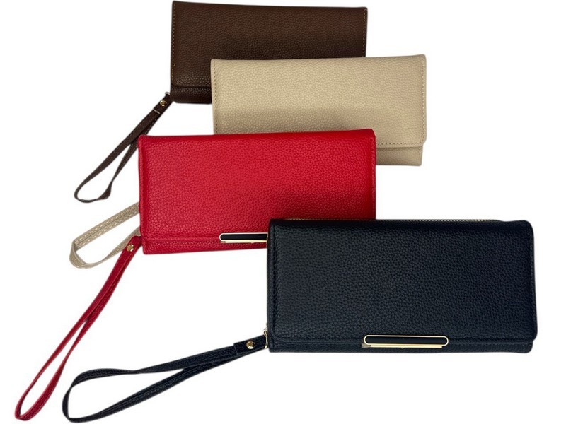 Гаманець для грошей жіночий PU з боку. 4 кол. (19,5*10) см №011 (120) (шт.)