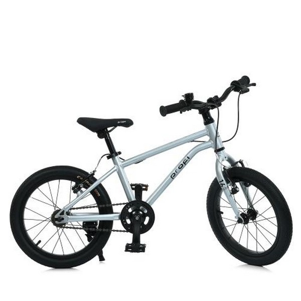 Велосипед дитячий 16д. PROF1 MB 16LIGHTY SILVER (1шт) LIGHTY,SKD85,алюм. рама,кермо, торм,обода,сіри (шт.)