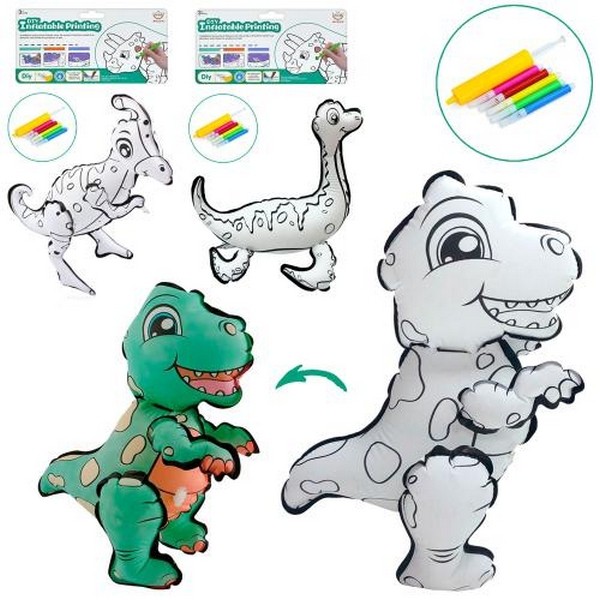 Набір для творчості HD2628E2-G2-H2 (150шт) розмальовка, динозавр-надувна іграшка, 26см, фломастери 5 (шт.)