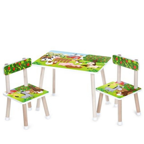 Столик M 501-16 (1шт) 2 стільчика, дерев'яний, ферма (шт.)