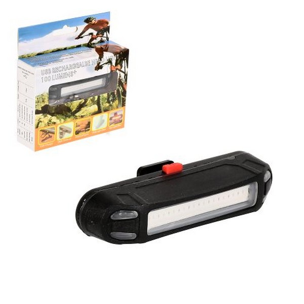 Ліхтарик задній акумуляторний для велосипеда USB 500mAh 8.5см VL97744 (240шт) (шт.)