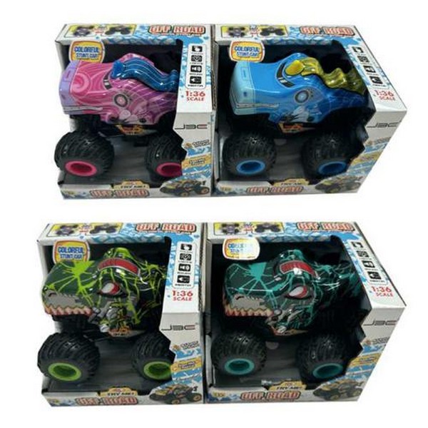 Джип JU688-47-48 (54шт) інерц, корпус-динозавр, 1:36, звук, світло, гумові колеса, 2 види по 2 кольо (шт.)