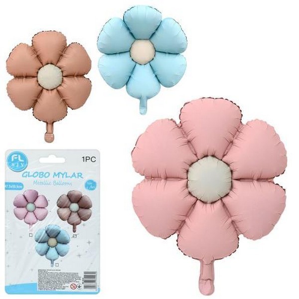 Повiтрянi кульки MK 5639 (120шт) квітка, 50см, 3 кольори, у пакеті, 13-20-0,5см (шт.)