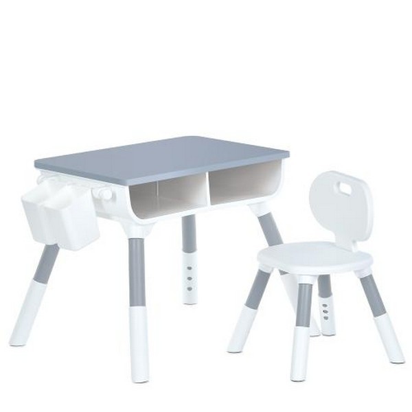 Столик 8833-11 (1шт) 1 стільчик, в кор-ці, полиця, сірий (шт.)