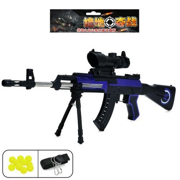 Автомат 762-2 (24шт) 72,5см, пластикові кулі, прицел, підніжка, у пакеті, 21-46-5см (шт.)