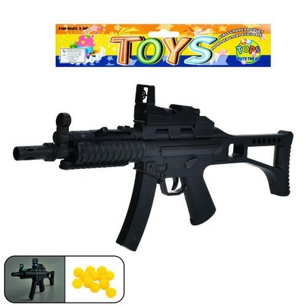 Автомат HC111 (24шт) 57см, пластикові кулі, приціл, лазер, світло, бат(табл), у пакеті, 21,5-45-5см (шт.)