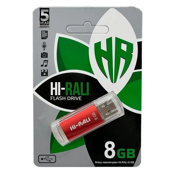 Usb флеш Hi-Rali 8Gb Rocket  series Red (шт.)