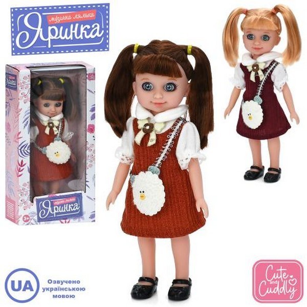 Лялька M 6164 I UA (42шт) Яринка, 25см, музика (укр), пісні, 2 види, на бат(табл), в кор-ці, 15-29-7 (шт.)