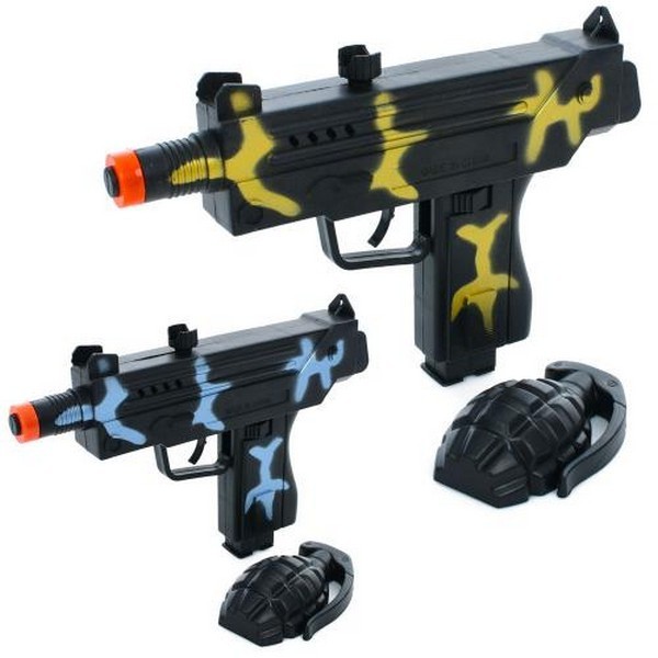 Пістолет Y01-2-3 (240шт)18см,трищітка,2 кольори,, у пакеті 23-16-2,5см (шт.)