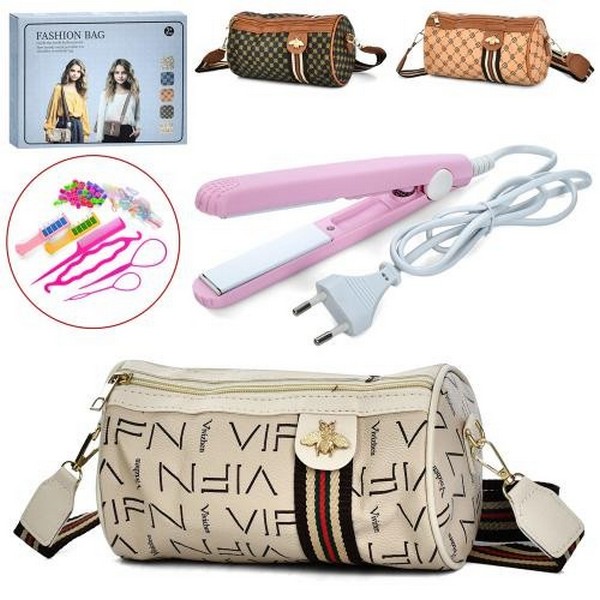 Косметика 768-36 (24шт) набір перукаря, плойка(від мережі)/світло/нагрівається, заколки, крейда для (шт.)