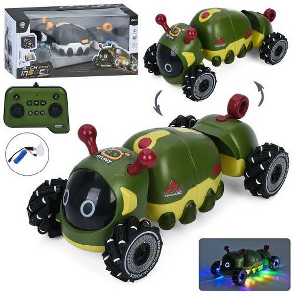 Машинка 2225 (6шт) р/к2,4G, акум, гусениця, 31см, трюкова, колеса-ролики, пара/дим, звук, світло, US (шт.)