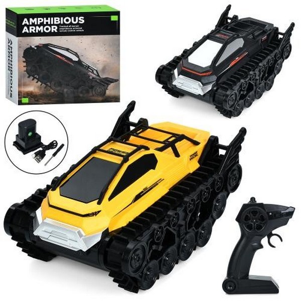 Танк YDJ-D885 (6шт) р/к, акум, 22см, гусеничний, USBзарядне, 2 кольори, в кор-ці, 25,5-23,5-13см (шт.)