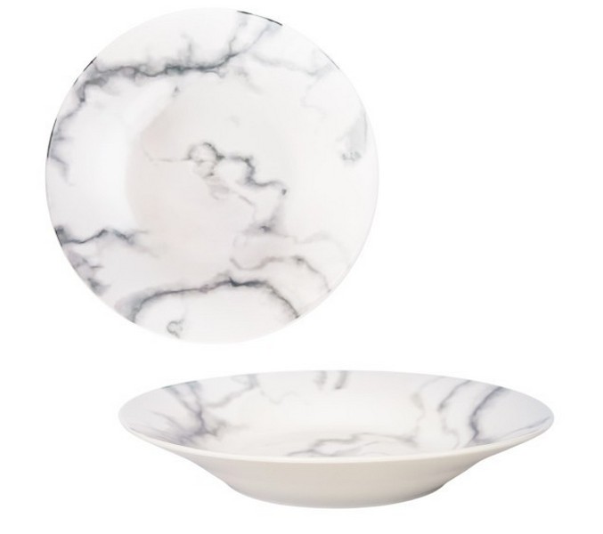 050-44-06 Тарілка 9' суп Білий мармур 050-44-06 (шт.)