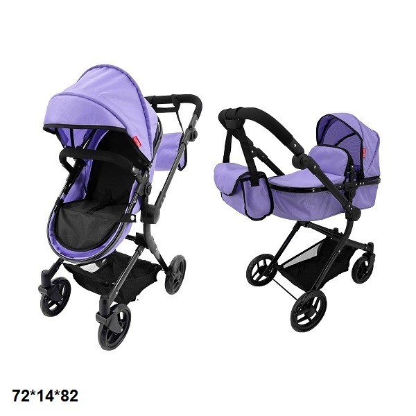 Коляска для ляльки 2в1 CARRELLO ALFA 9707 PURPLE з сумкою метал.кор.51*15,5*39,5 /1/ (шт.)