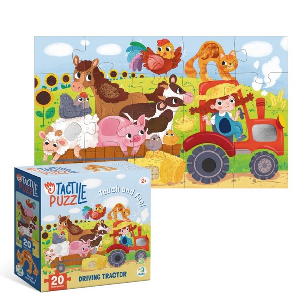 300658 Пазл з тактильними елементами «За кермом трактора» 300658 (шт.)