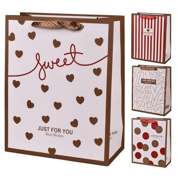 Пакет подарунковий паперовий S "Just for You" 18*23*10см R98580-S (720шт) (шт.)