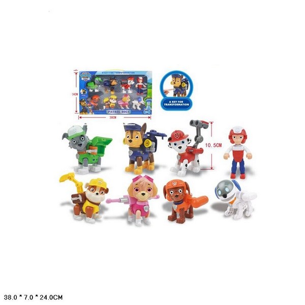 Ігровий набір Paw Patrol арт. 9950 (36шт/2) 8 героїв в наборі, короб. 38*7*24см (шт.)