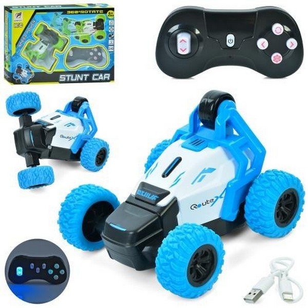 Машинка QF527 (12шт) р/к2,4G, акум, 9,5см, трюкова, оберт360, світло, гумові колеса, USBзарядне, 2 к (шт.)