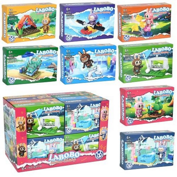 Конструктор K971A (240шт) LBB, фігурка, від 32дет, в кор-ці, 16шт(8видів) в дисплеї, 30-19,5-17см (шт)