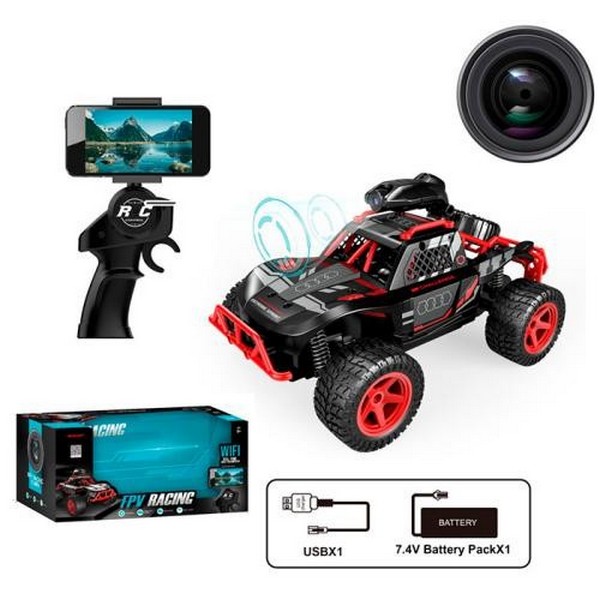 Машина 666-764WA (8шт) р/к, акум, 24см, гумові колеса, APP, камера, USBзарядне, в кор-ці, 34-16,5-19 (шт)