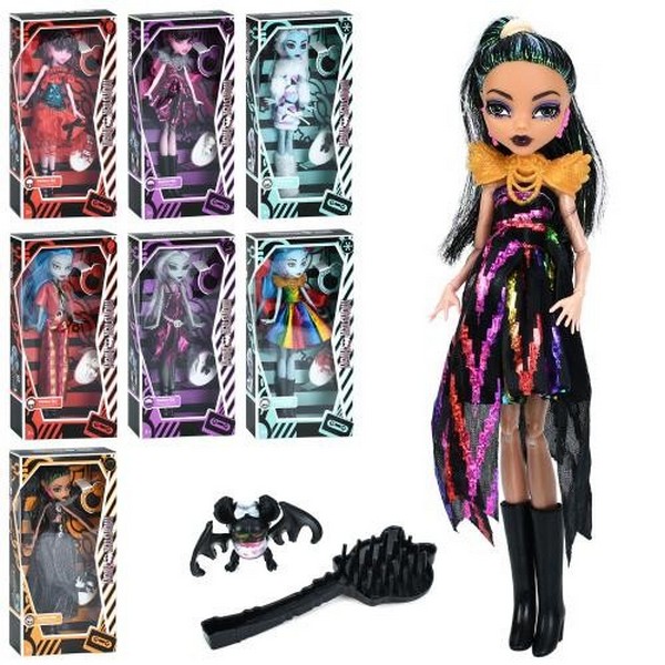 Лялька 557 (84шт) MH, 27см, шарнірна, гребінець, фігурка, 8 видів, в кор-ці, 15,5-29,5-5см (шт)