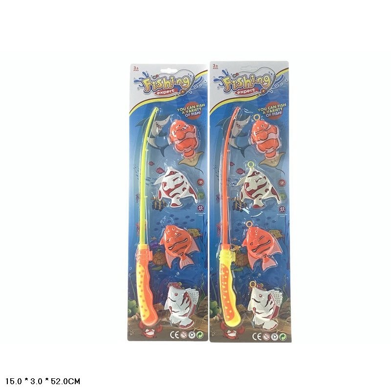Рибалка арт. 2202 (144шт/2) 2 види мікс, вудка, 4 рибки,  планшет 15*3*52см. (шт)