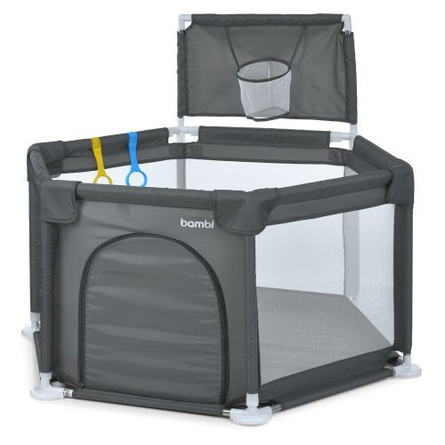 Намет MR 1340-G (1шт) манеж, габаритний 138-121-в63см/в104см, манеж 126-108см, баскетбольне кільце 2 (шт)