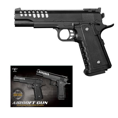 Пістолет V301 (48шт) 22см, пластикові кулі, лазер, світло, бат(табл), в кор-ці, 25-16,5-4,5см (шт)