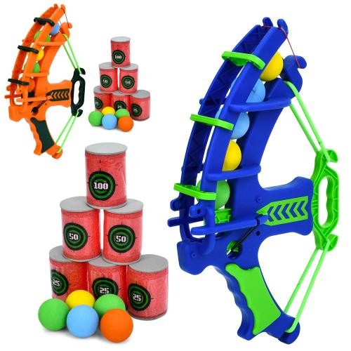 Лук GK0117-20 (72шт) 34-20см, м'якими кулі 5шт 3,5см, мішені 6шт 5,5см, 2 кольори, у пакеті, 28-34-7 (шт)