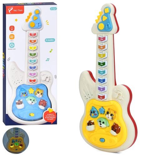 Гітара 800 (30шт) 36см, музика, звук(англ), звуки тварин, світло, 4 режими, 2 кольори, на бат-ці, в (шт)