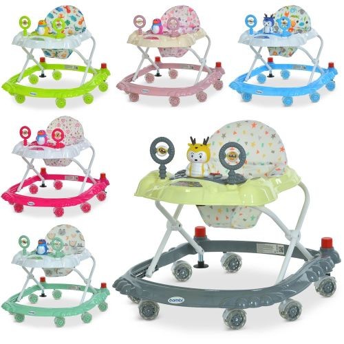 Ходунки M 3168-1 (6шт) тварини, стопор, 6 кольорів, муз., світло,колеса 8шт, кор. (шт)