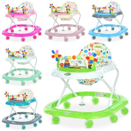 Ходунки M 3619-2 (6шт) колеса 8 шт.(6см), регул. висота, 6 кольорів, муз., світло, бат. (шт)