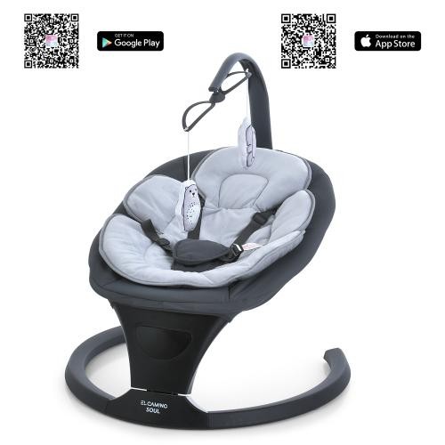 Заколисуючий центр ME 1175 SOUL Dark Gray (1шт)  пульт, 5швидк., таймер, 12 мелодій, Bluetooth, APP, (шт)