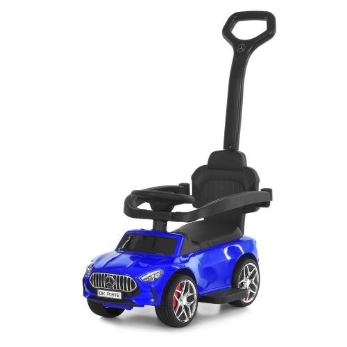 Каталка-толокар M 6255EL-4 (1шт) бат.ручка, муз, світло, шкіра, підсклянник, MP3, BLUETOOTH, синій (шт)