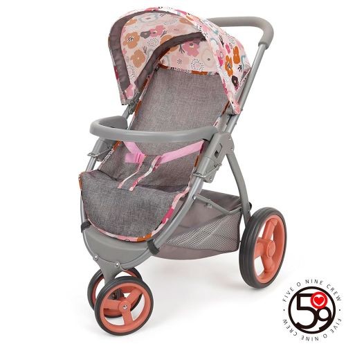 Коляска T731038 (4шт) для ляльки, прогулянкова, д58-ш39-в62см, ручка EVA, корзина, метал, в кор-ці, (шт)